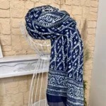 Foulard motif bandana coton femme - marine - sans-taille