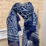 Foulard motif bandana coton femme - marine - sans-taille