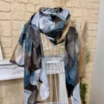 Foulard gros pois détails dorés femme - noir - sans-taille