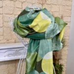 Foulard gros pois détails dorés femme - vert-bresil - sans-taille
