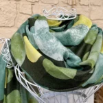 Foulard gros pois détails dorés femme - vert-bresil - sans-taille