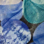 Foulard gros pois détails dorés femme - bleu-royal - sans-taille