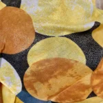 Foulard gros pois détails dorés femme - moutarde - sans-taille