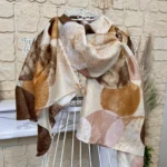 Foulard gros pois détails dorés femme - beige - sans-taille
