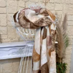 Foulard gros pois détails dorés femme - beige - sans-taille