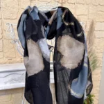 Foulard cœur détails dorés femme - noir - sans-taille