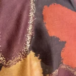 Foulard cœur détails dorés femme - marron - sans-taille