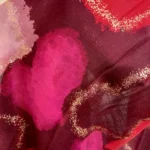 Foulard cœur détails dorés femme - bordeaux - sans-taille