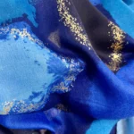 Foulard cœur détails dorés femme - marine - sans-taille