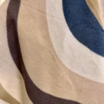 Foulard carré toucher laine motifs vagues femme - beige - sans-taille