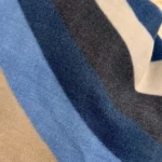 Foulard carré toucher laine motifs vagues femme - marine - sans-taille