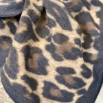 Foulard carré léopard toucher laine femme - noir - sans-taille