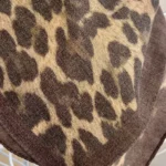 Foulard carré léopard toucher laine femme - marron - sans-taille