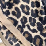 Foulard carré léopard toucher laine femme - taupe - sans-taille
