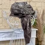 Foulard carré bandana femme - marron - sans-taille