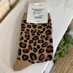Chaussettes léopard femme T36-T40 - camel - sans-taille