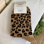 Chaussettes léopard femme T36-T40 - camel - sans-taille