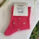 Chaussettes à pois dorés femme T36-T40 - fuchsia - sans-taille