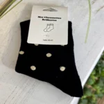 Chaussettes à pois dorés femme T36-T40 - marine - sans-taille