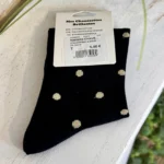 Chaussettes à pois dorés femme T36-T40 - marine - sans-taille