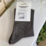 Chaussettes paillettes Maman cœur T36-T40 - gris - sans-taille