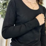 Pull fin col rond femme VOGGO T36-T44 - noir - 44