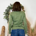 Pull épais col rond femme VOGGO T36-T44 - kaki - 44