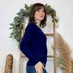 Pull épais col rond femme VOGGO T36-T44 - marine - 44