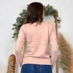 Pull épais col rond femme VOGGO T36-T44 - rose-poudre - 42