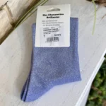 Chaussettes à paillettes « JE T’AIME » - bleu-ciel - sans-taille