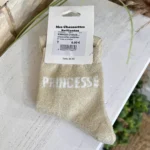 Chaussettes paillettes à messages femme T36-T40 - beige-princesse - sans-taille