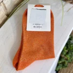 Chaussettes paillettes à messages femme T36-T40 - orange-jolie - sans-taille
