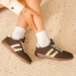 Tennis femme double bandes T36-T41 - marron - 41