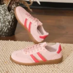 Tennis femme double bandes T36-T41 - rose-pale - 41