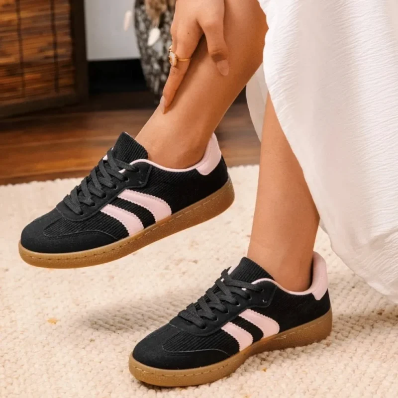 Tennis femme noires et roses T36-T41 - noir - 41