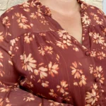 Blouse fleurie femme MAËLLE T40-T48 - rouille - 48