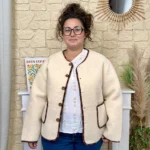 Veste femme bouclette CHRISTY T44-T52 - ecru - 52