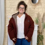 Veste bouclette à capuche Christy T44-T52