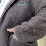 Veste bouclette à capuche Christy T44-T52 - marron - 52