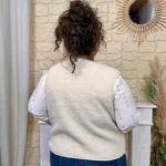 Gilet sans manches effet mouton BY ONE T40-T48 - ecru - 48
