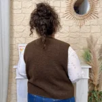 Gilet sans manches effet mouton BY ONE T40-T48 - marron - 48