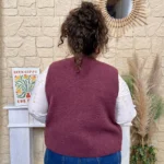 Gilet sans manches effet mouton BY ONE T40-T48 - violet - 48