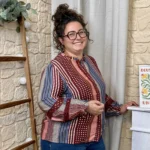 Chemise femme imprimée graphique BY ONE T40-T48 - bordeaux - 48