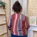 Chemise femme imprimée graphique BY ONE T40-T48 - bordeaux - 48