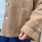 Veste bouclette à boutons femme T40-T46 - camel - 48