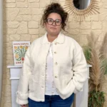 Veste bouclette à boutons femme T40-T46 - ecru - 48