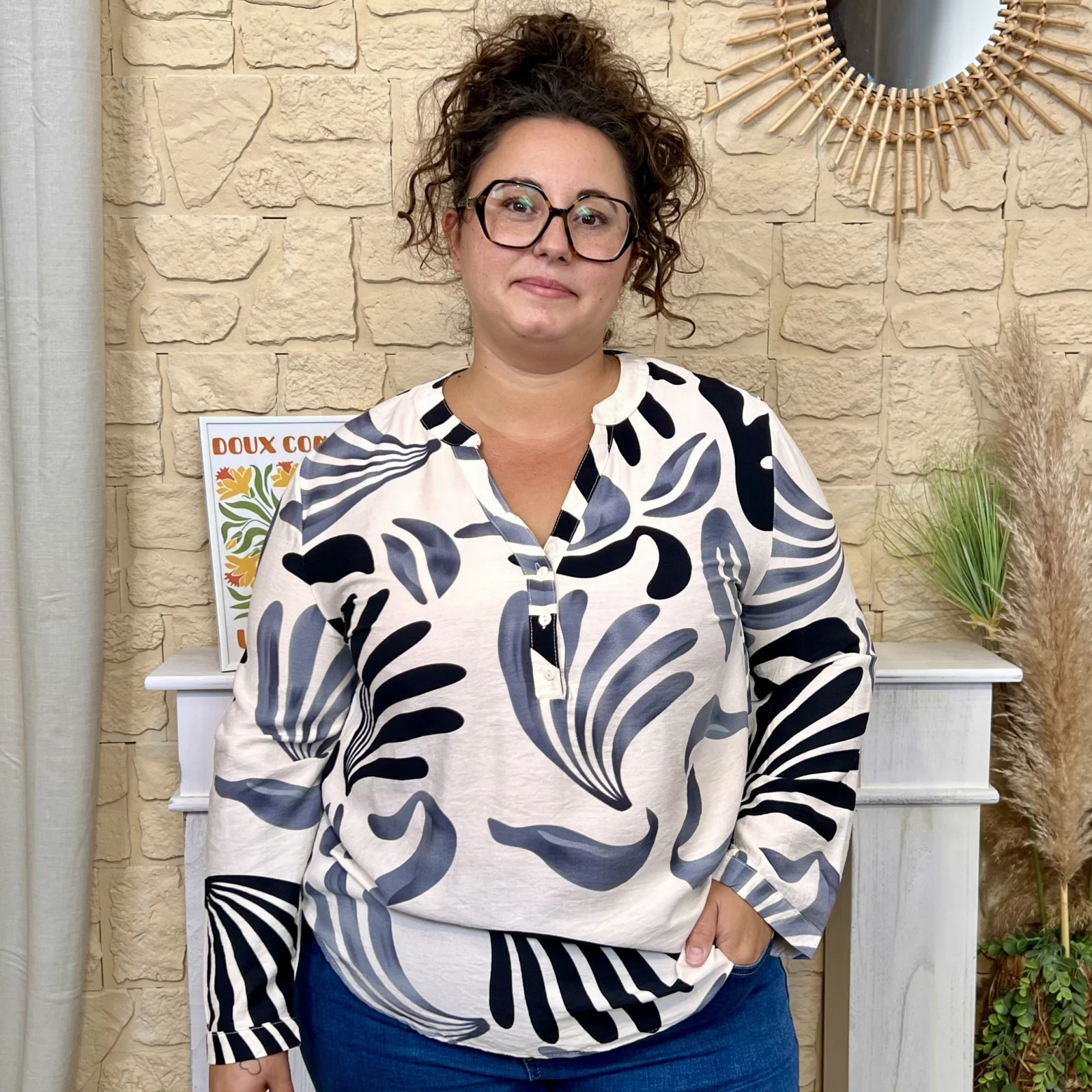 Blouse imprimée graphique CHRISTY T44-T52