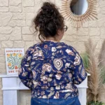 Blouse femme imprimée florale CHRISTY T44-T52 - marine - 52