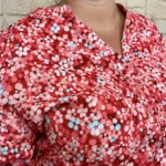 Blouse femme imprimée fleurettes CHRISTY T44-T52 - rouge - 52