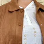 Veste femme en suédine MAËLLE T40-T48 - camel - 48